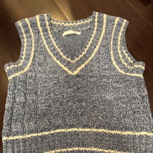 Cable knit vest
